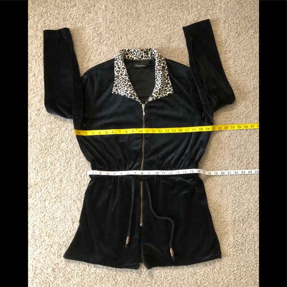 Anthony Mark Hankins Velvet jacket Sz M Tie Waist Zipper - Picture 5 of 10